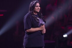Priti Pawar bei ihrem Auftritt bei "The Voice of Germany"